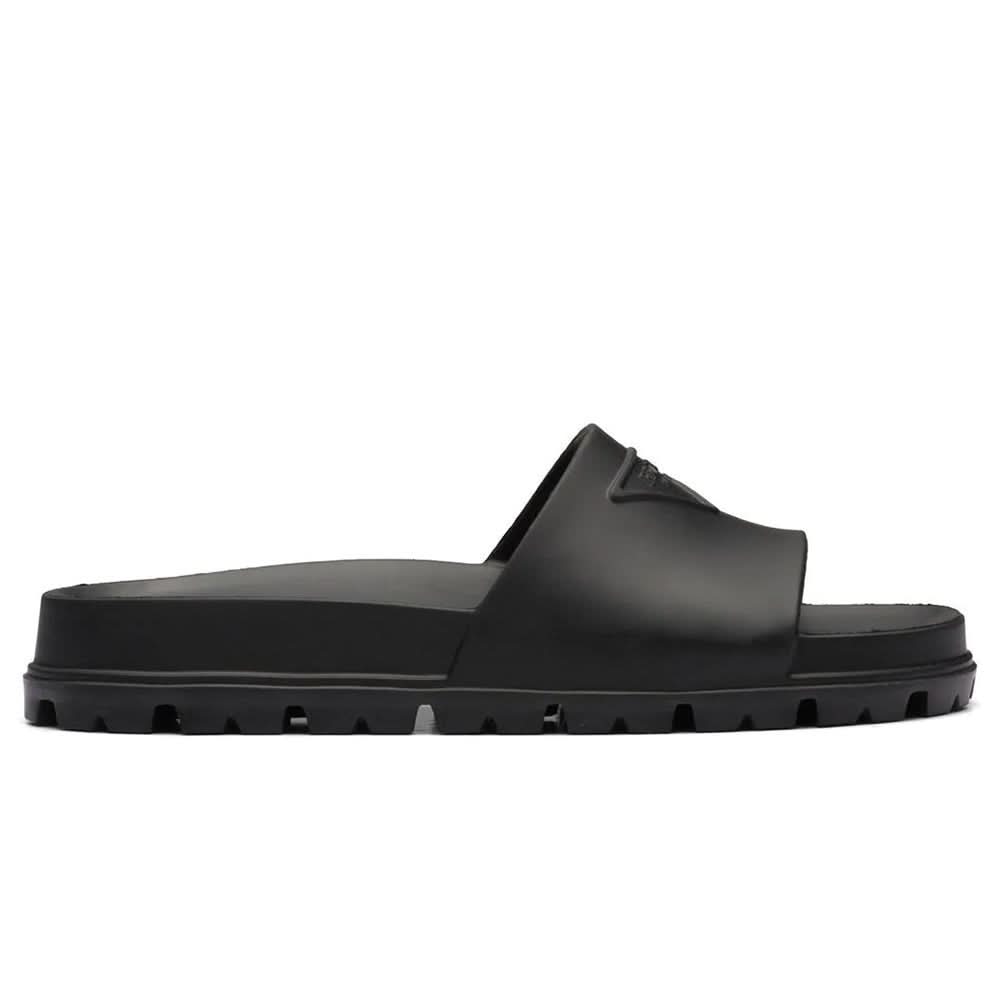 Prada Logo-Embossed Slides - kickpit