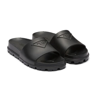 Prada Logo-Embossed Slides - kickpit