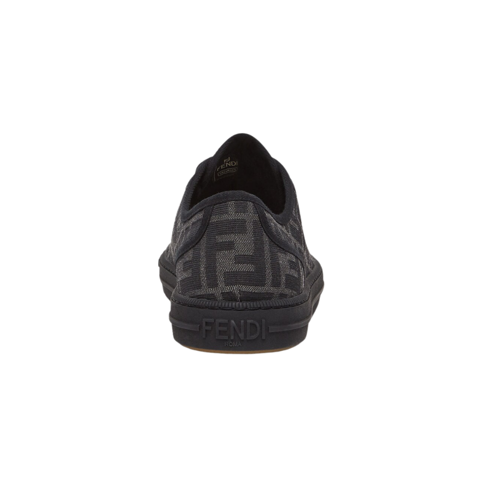 Fendi Domino Black Fabric Low-Tops - kickpit