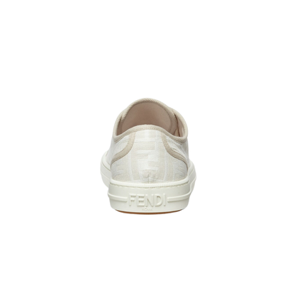Fendi Domino White Fabric Low-Tops - kickpit