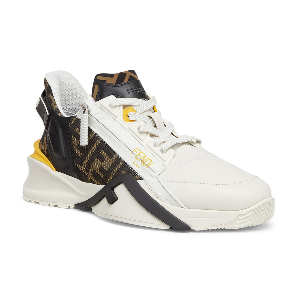 Fendi Flow White Leather Low-Tops - kickpit