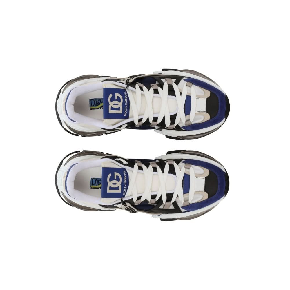 Dolce & Gabbana Men's Blue Mixed-material Airmaster Sneakers - kickpit