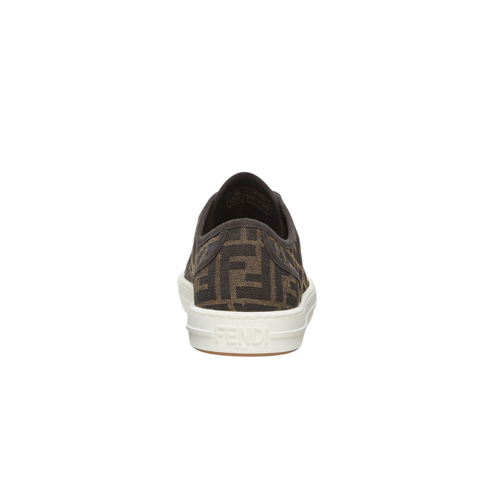 Fendi Domino Brown Fabric low-Tops - kickpit