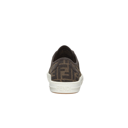 Fendi Domino Brown Fabric low-Tops - kickpit