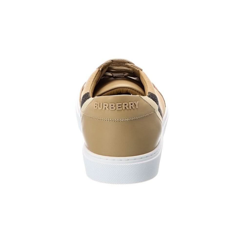 Burberry House Check Cotton and Leather Sneakers - kickpit