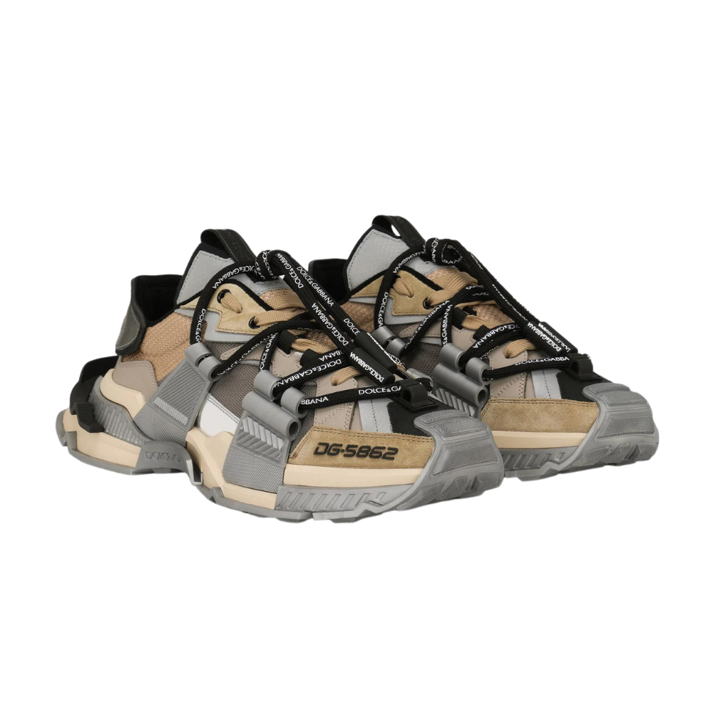 DOLCE & GABBANA Mixed-Materials Space Sneakers - kickpit