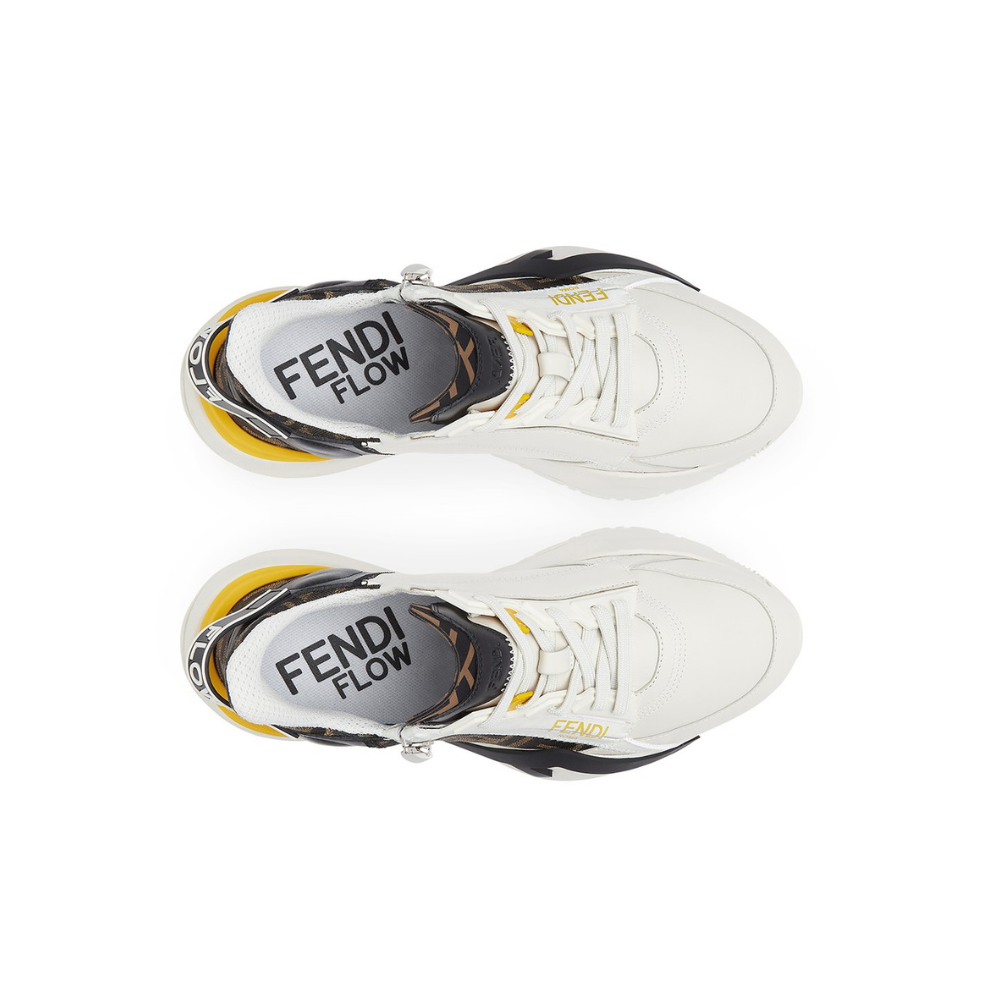 Fendi Flow White Leather Low-Tops - kickpit
