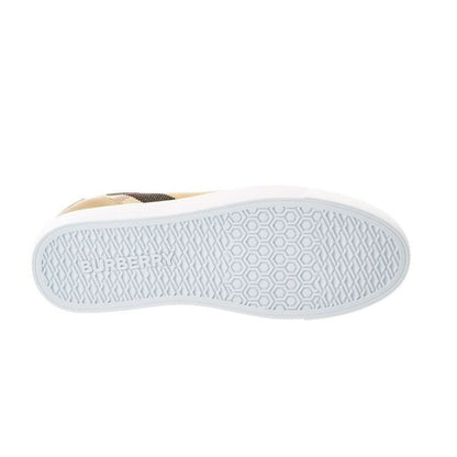Burberry House Check Cotton and Leather Sneakers - kickpit