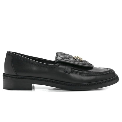 CHANEL Lambskin Quilted CC Turnlock Loafers 41 Black - kickpit