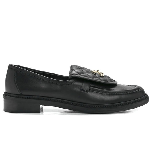 CHANEL Lambskin Quilted CC Turnlock Loafers 41 Black - kickpit