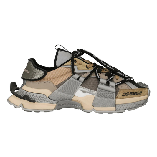 DOLCE & GABBANA Mixed-Materials Space Sneakers - kickpit