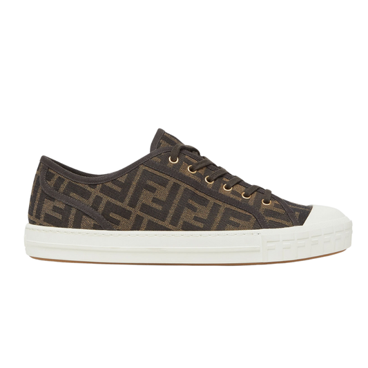 Fendi Domino Brown Fabric low-Tops - kickpit