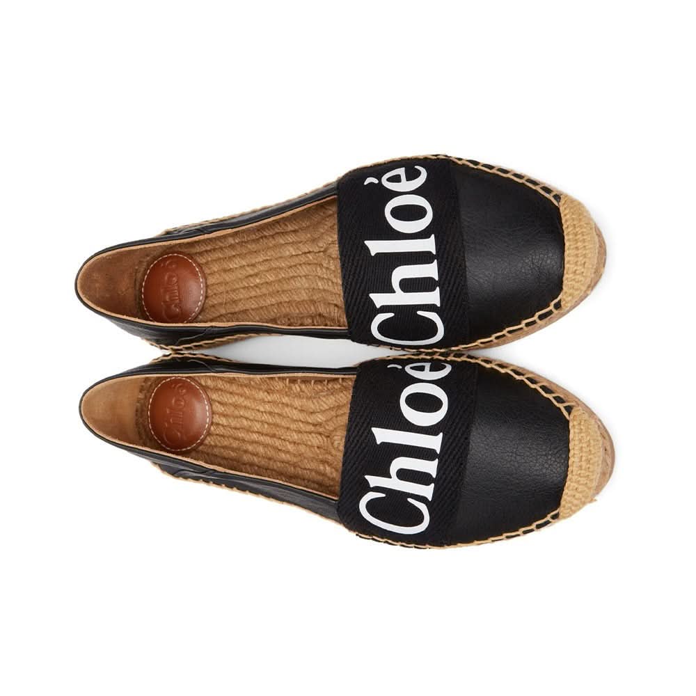 CHLOÉ Black Woody Espadrilles - kickpit