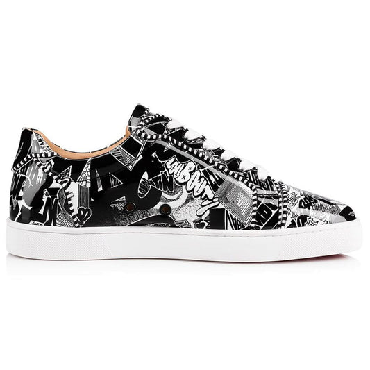 Christian Louboutin Seavaste Orlata Patent Nicograf Black/White - kickpit