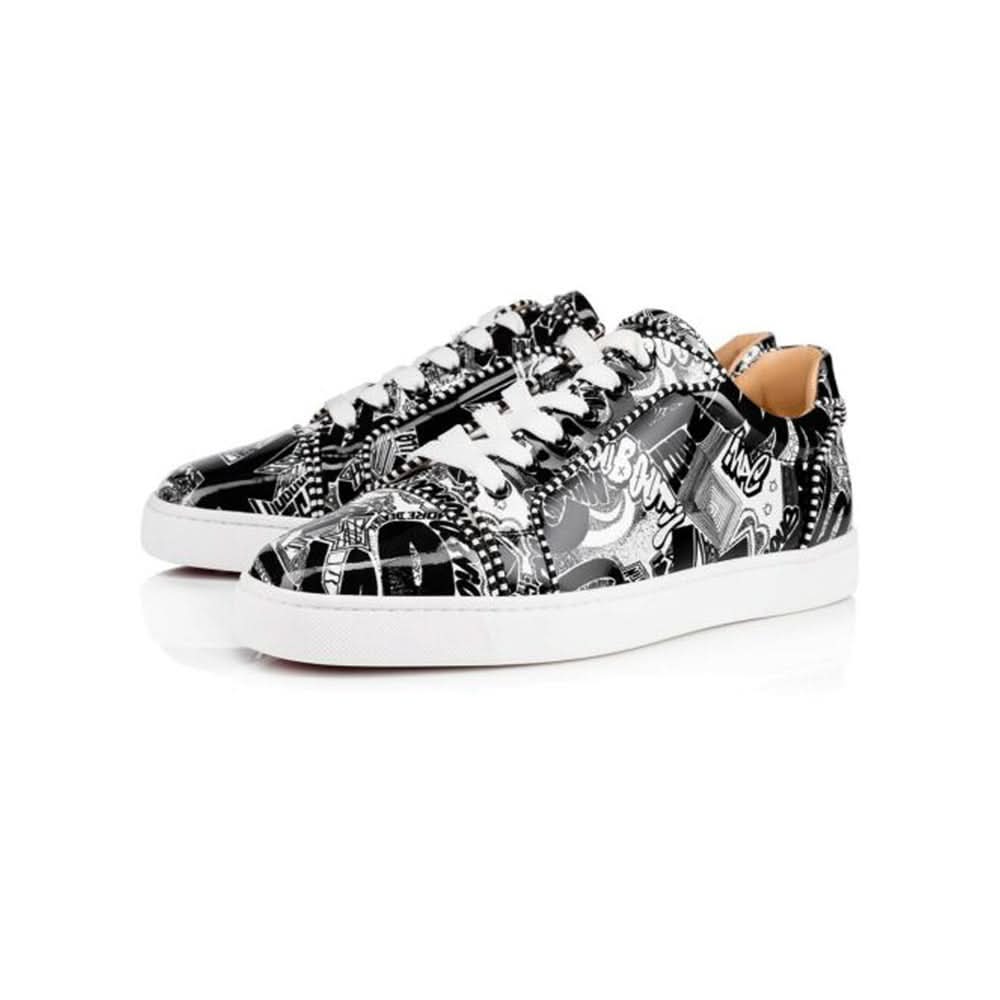 Christian Louboutin Seavaste Orlata Patent Nicograf Black/White - kickpit
