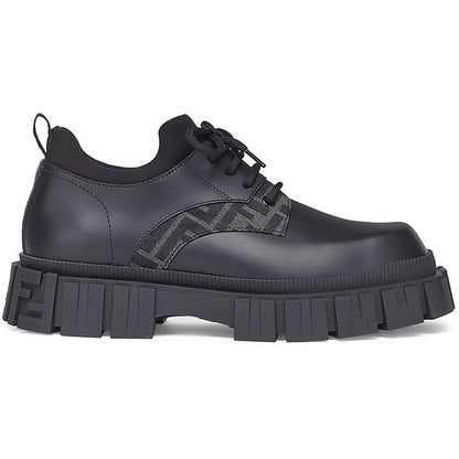 Fendi Leather Double F Oxford Shoes - kickpit