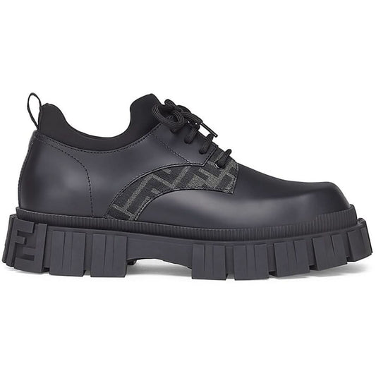 Fendi Leather Double F Oxford Shoes - kickpit