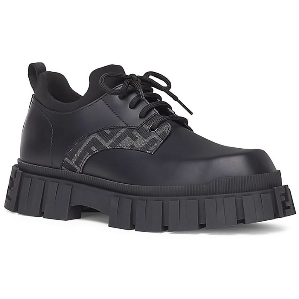 Fendi Leather Double F Oxford Shoes - kickpit
