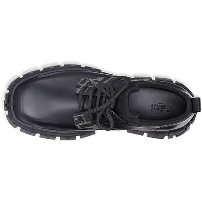 Fendi Leather Double F Oxford Shoes - kickpit