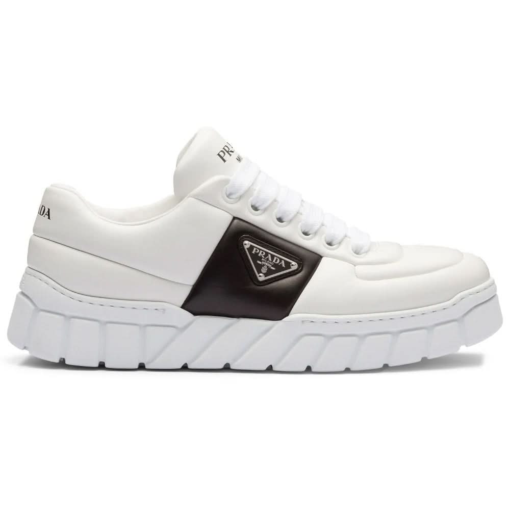 Prada padded leather sneakers 'White' - kickpit
