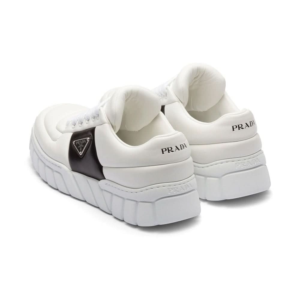 Prada padded leather sneakers 'White' - kickpit