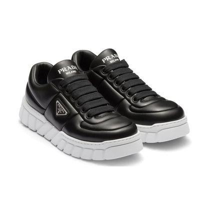 Prada padded leather sneakers 'Black' - kickpit