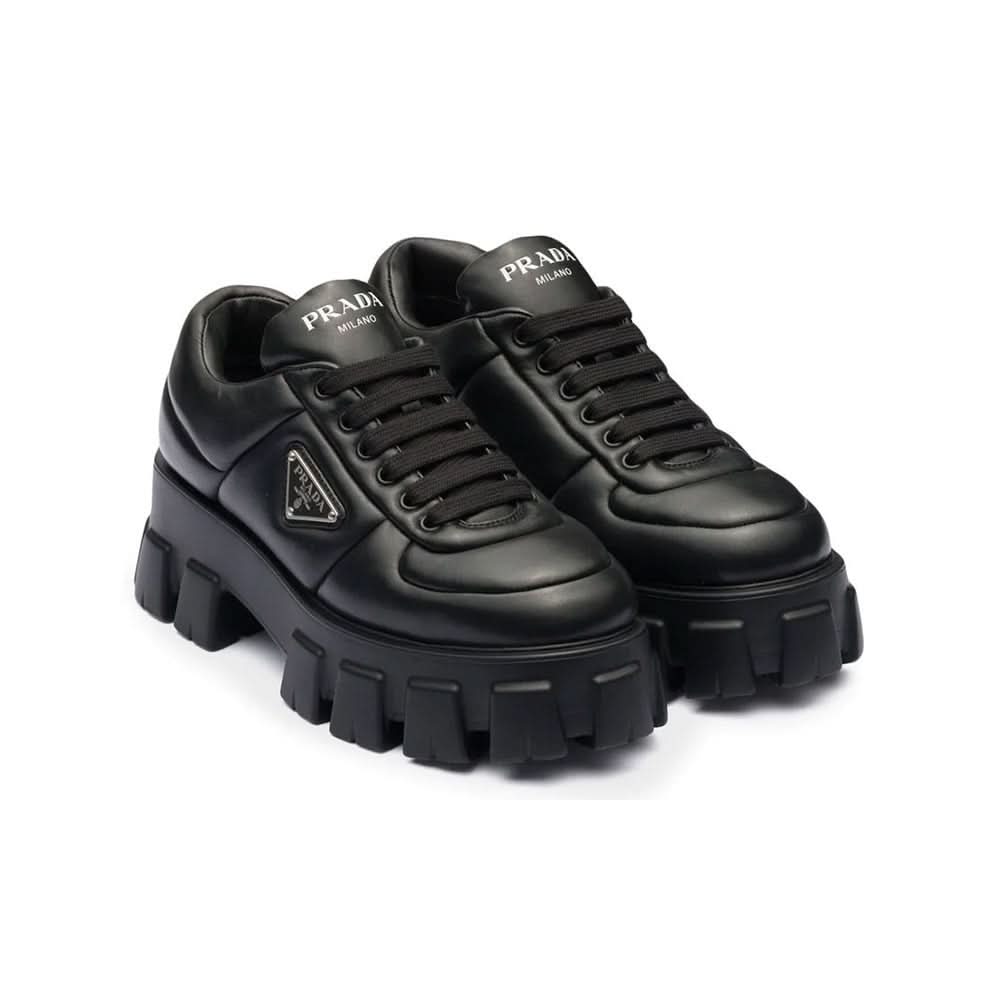 Prada Soft 55mm leather lace-up shoes - kickpit