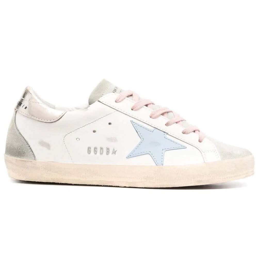 Golden Goose Wmns Superstar 'White Silver Ice Blue' - kickpit